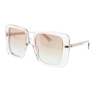 Gucci GG1314S-005 Chic Oversized Square Sunglasses with Gradient Gold Mirror Len